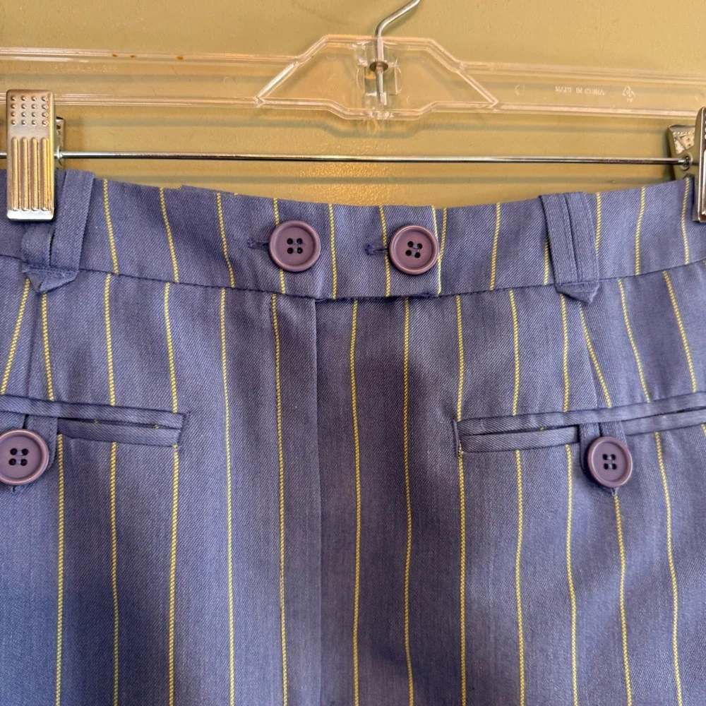 NWOT Metro Style Womens Pinstripe Wool‎ Work Career Office Pencil Skirt Blue 14